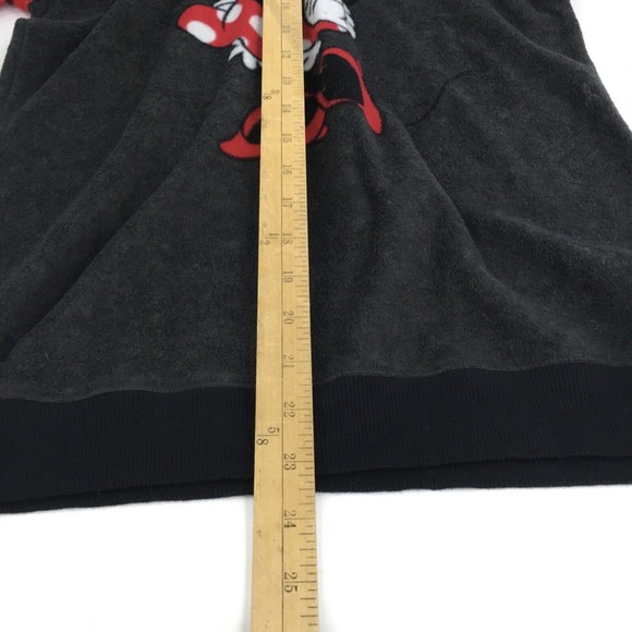 Disney Luxe Collection Sz S Black Red Minnie Mouse Hoodie Pullover Sweater - Picture 10 of 12